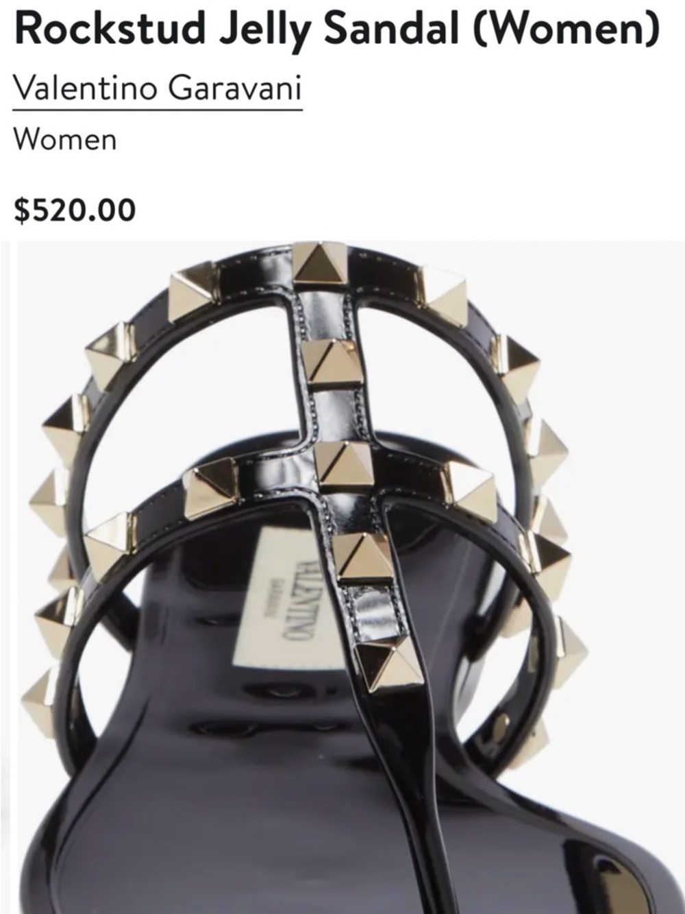 Valentino Jelly Rockstud Sandals